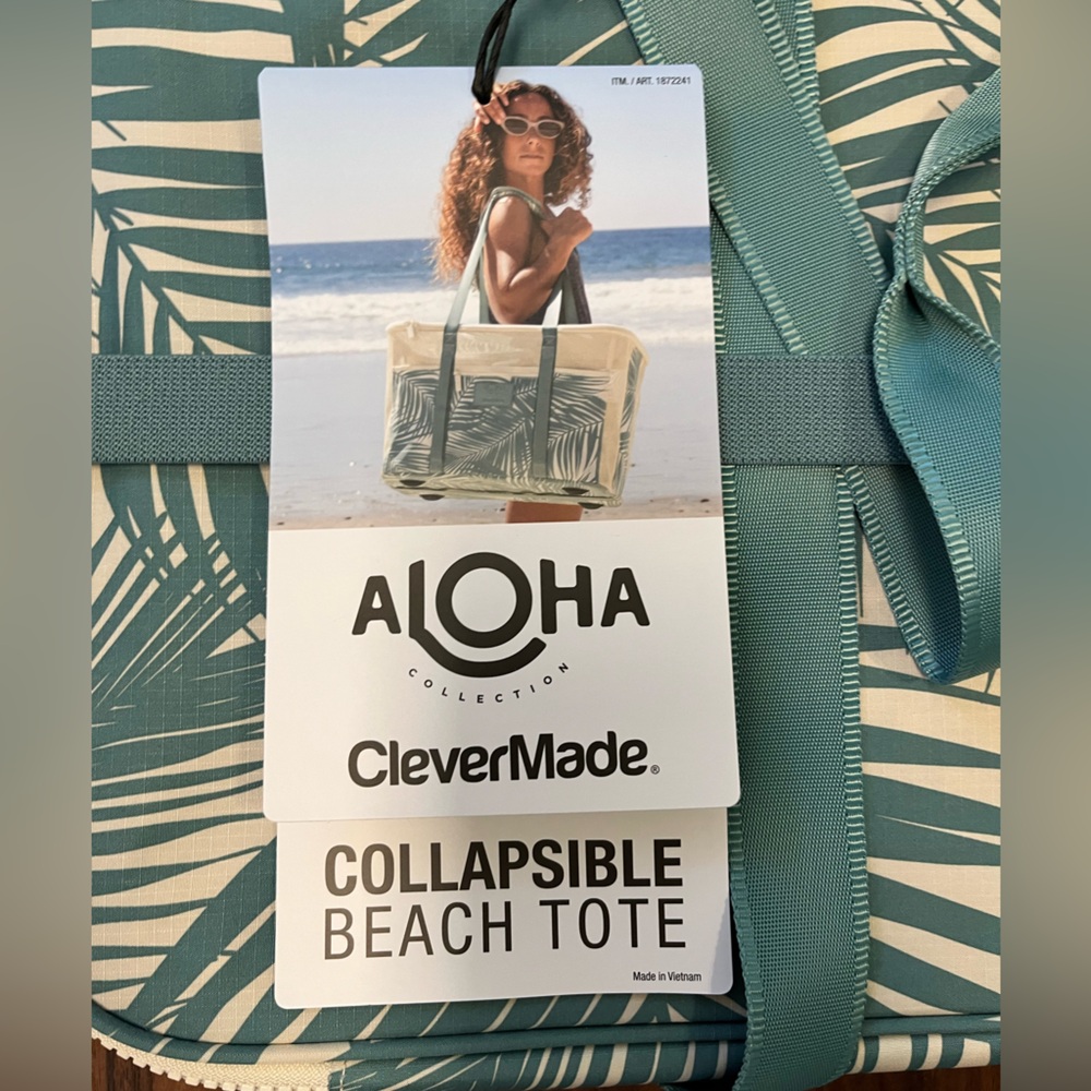 NWT Aloha Collection Collapsible Beach Tote - Picture 2 of 5
